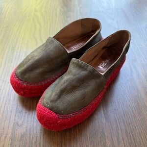 Conchisa green and red sole camouflage Espadrilles size 6 EU 36